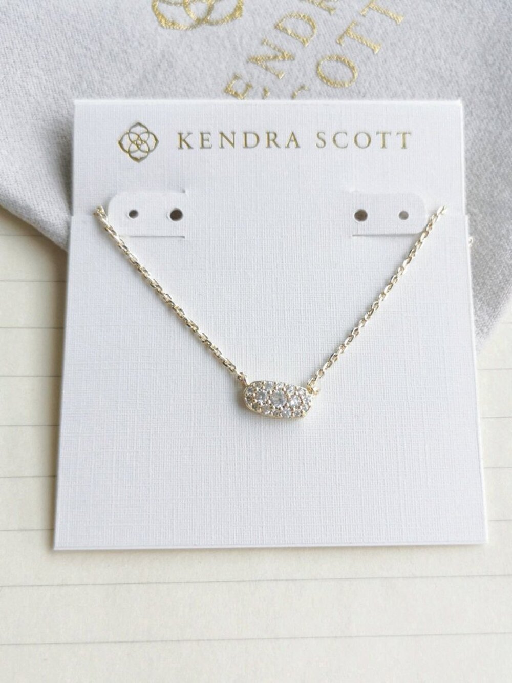 Kendra Scott - Grayson Gold White Crystal Necklace